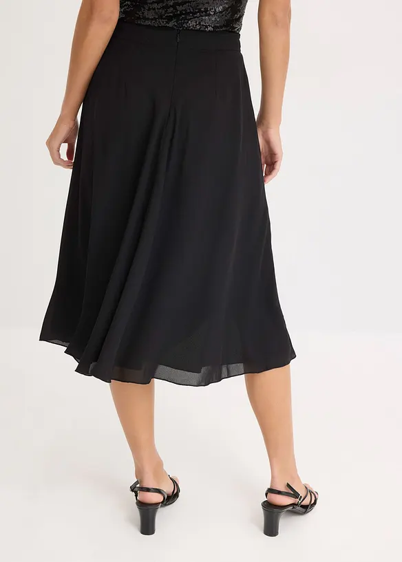 Midirock mit Ruffle und Chiffon, bonprix