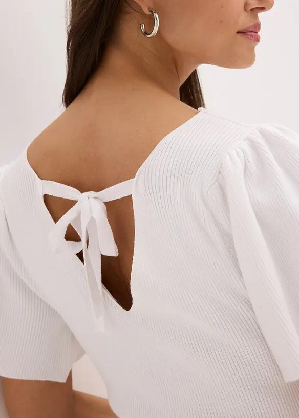 Ripp-Pullover aus Viskose-Mix, bonprix