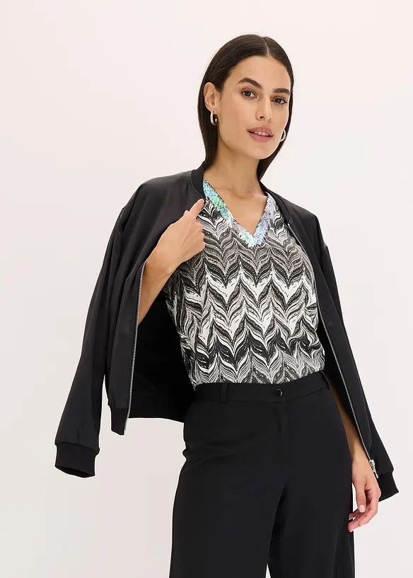 Top mit Pailetten, bonprix