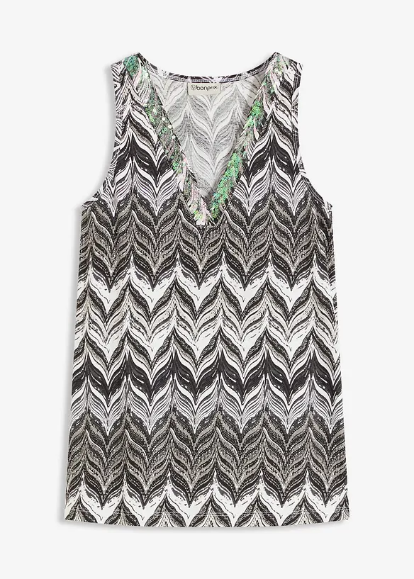 Top mit Pailetten, bonprix