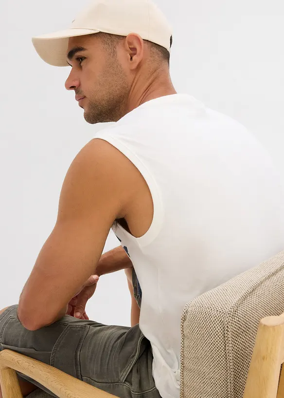 Lot de 2 débardeurs marcel 100% coton, bonprix