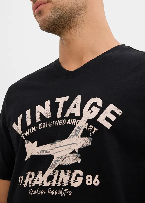T-shirt en coton flammé, bonprix