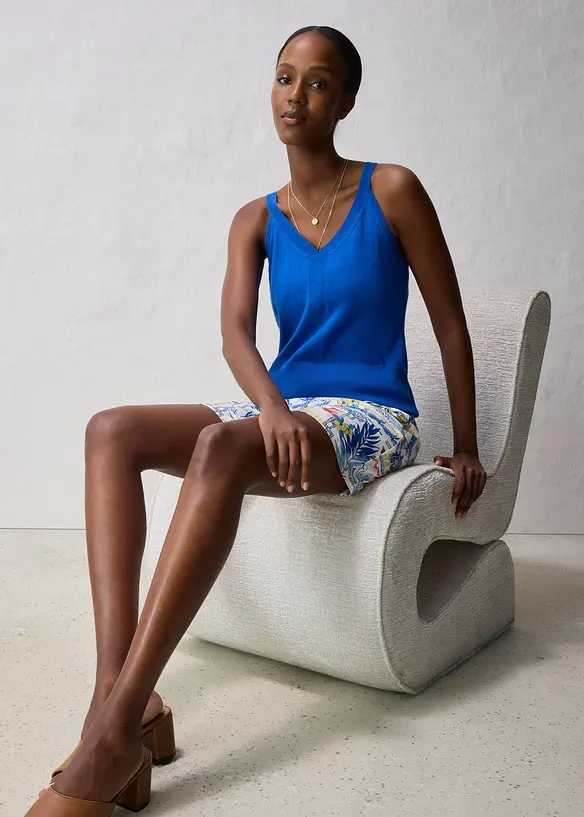 Top en maille de coton et soie, bonprix