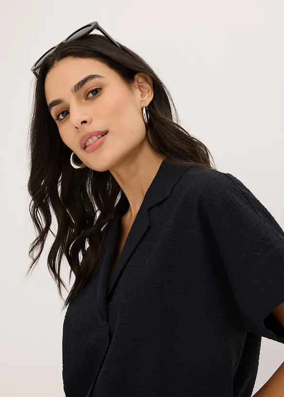 Lockeres Kleid aus Baumwolle mit eingelegter Falte, bonprix