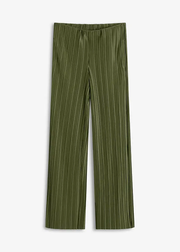 Pantalon en jersey plissé, bonprix