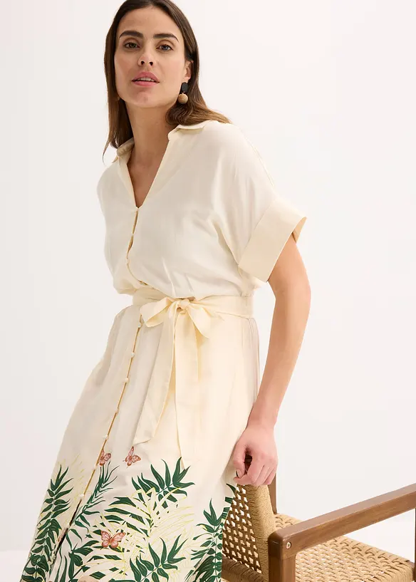 Robe-chemise avec base imprimée, bonprix