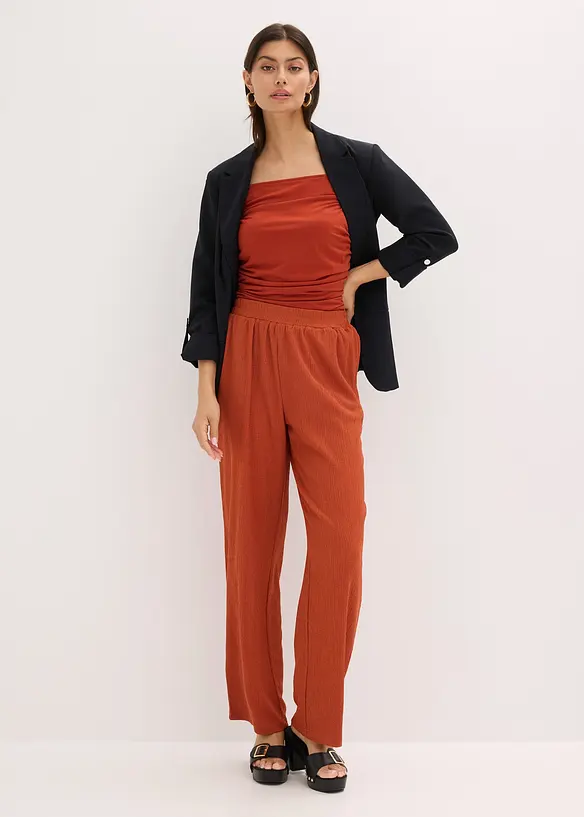 Pantalon en jersey crêpe, bonprix
