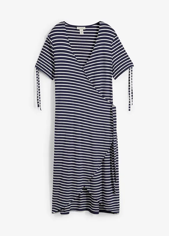 Robe portefeuille en mélange viscose-élasthanne fluide, bonprix