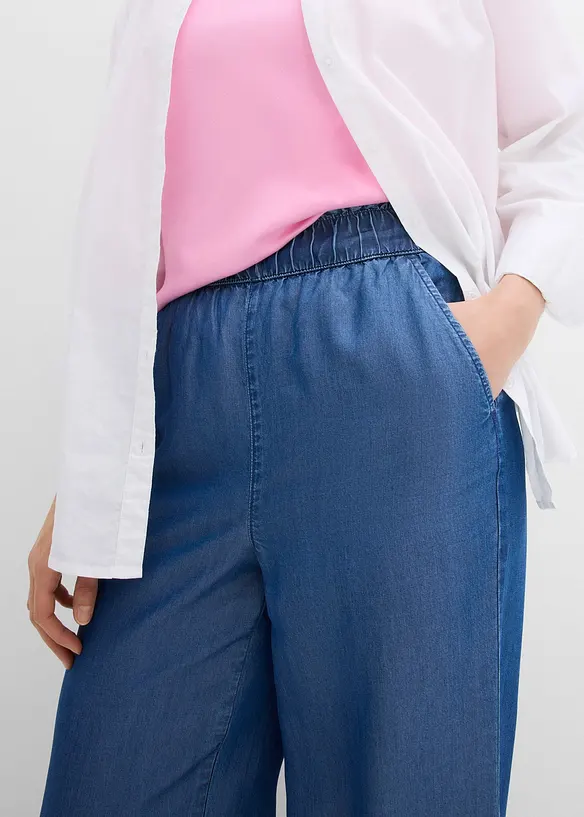 Pantalon esprit jogger en Lyocell, bonprix