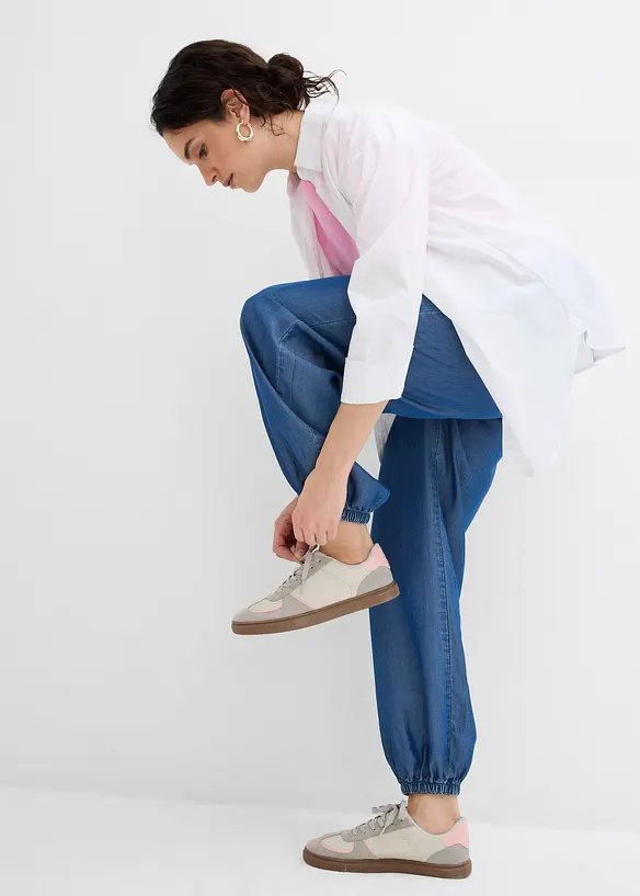 Pantalon esprit jogger en Lyocell, bonprix