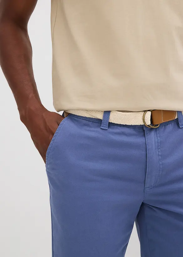 Stretch-Bermuda mit Gürtel, Regular Fit, bonprix