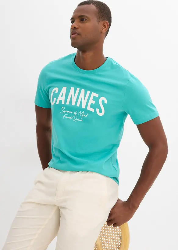 Lot de 2 T-shirts 100% coton, bonprix