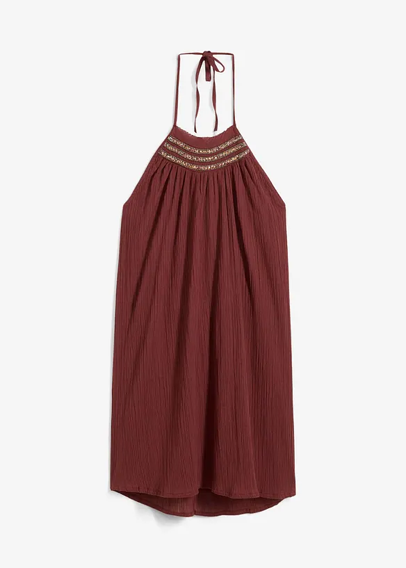 Robe à bretelles, effet froissé, bonprix