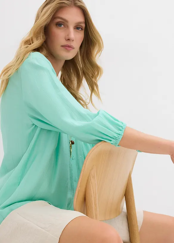 Oversize-Bluse aus softem Viskose-Mix, bonprix
