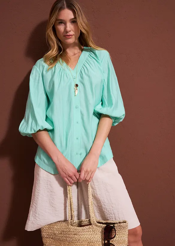 Oversize-Bluse aus softem Viskose-Mix, bonprix