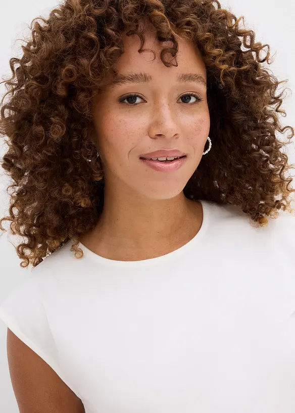 Shirt mit elastischem Bündchen, bonprix