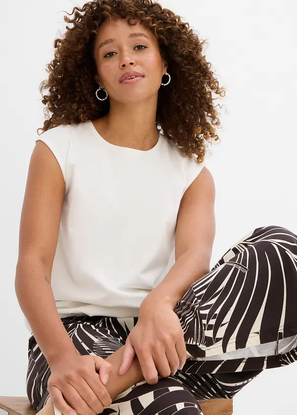 Shirt mit elastischem Bündchen, bonprix