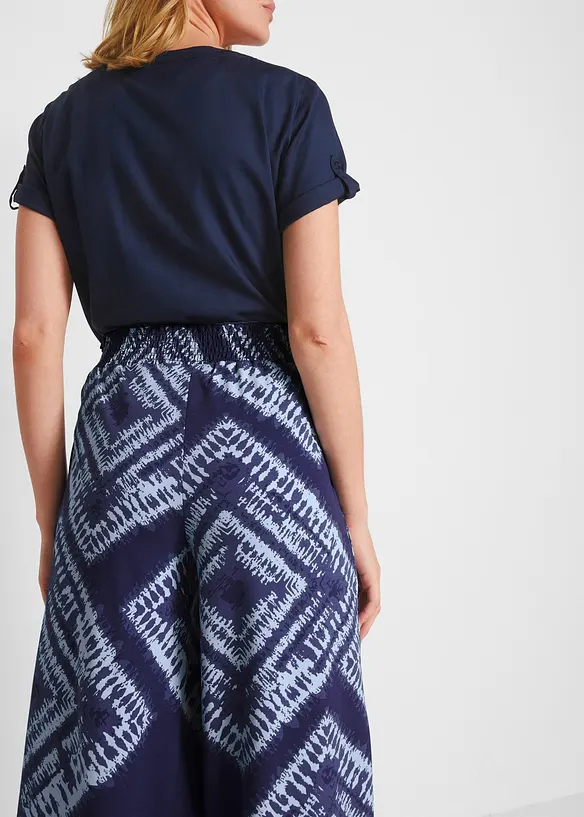 Pantalon avec taille smockée, bonprix