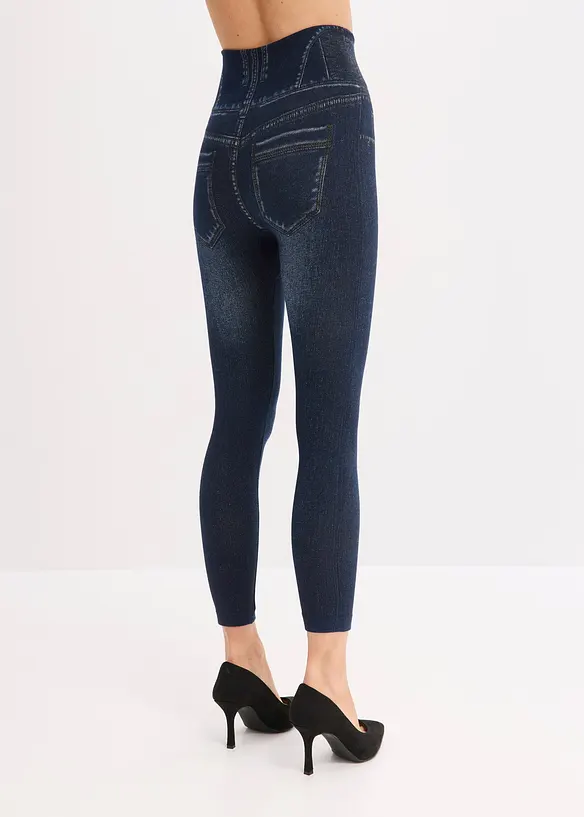Legging sculptant sans coutures imitation jean, effet sculptant fort, bonprix