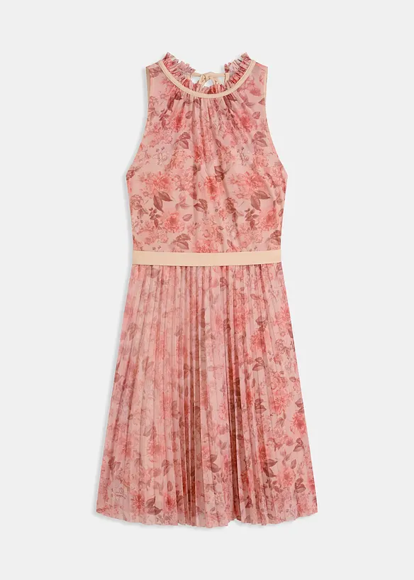 Minikleid aus feinem Tüll mit Plissee, bonprix