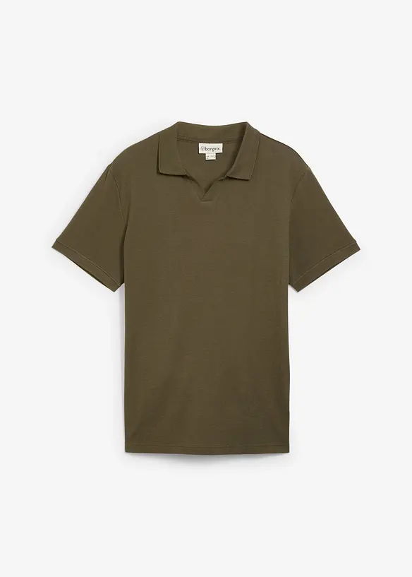 Poloshirt mit Struktur aus Bio-Baumwolle, bonprix