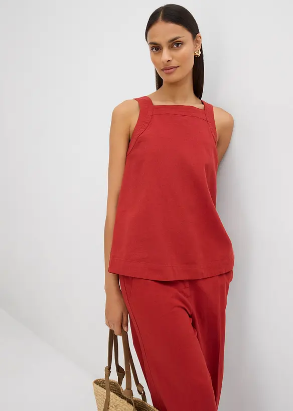 Top sans manches en viscose mélangée, à nouer dans le dos, bonprix