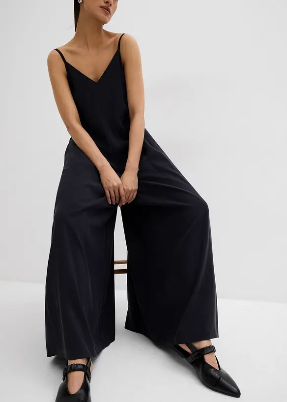 Jumpsuit mit verstellbaren Trägern aus Viskose-Mix, bonprix