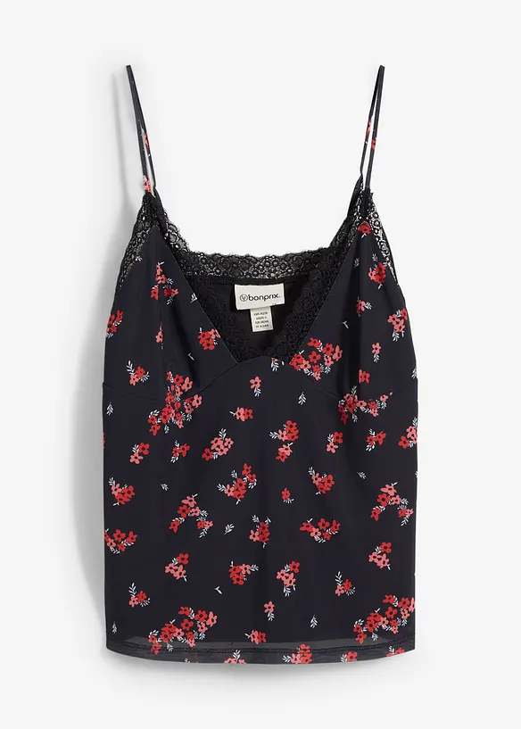 Spaghettiträger-Top aus Mesh, bonprix