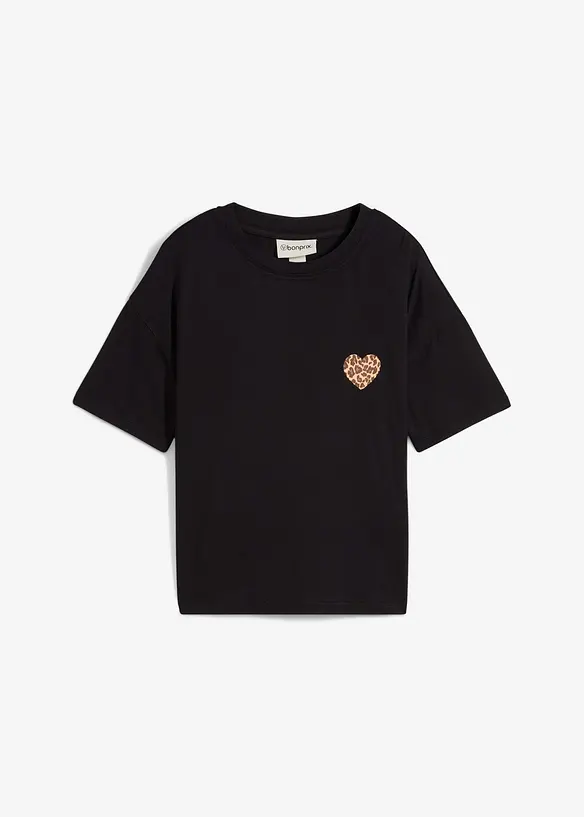 Verkürztes Shirt mit überschnittener Schulter, bonprix
