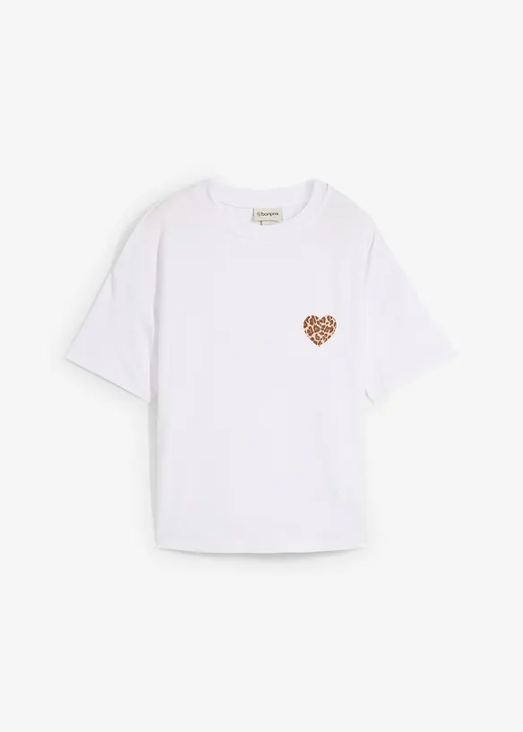 Verkürztes Shirt mit überschnittener Schulter, bonprix