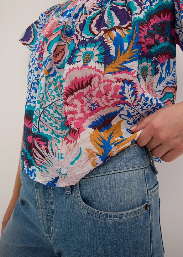 Carmenbluse aus leichtem Viskose Mix, bonprix