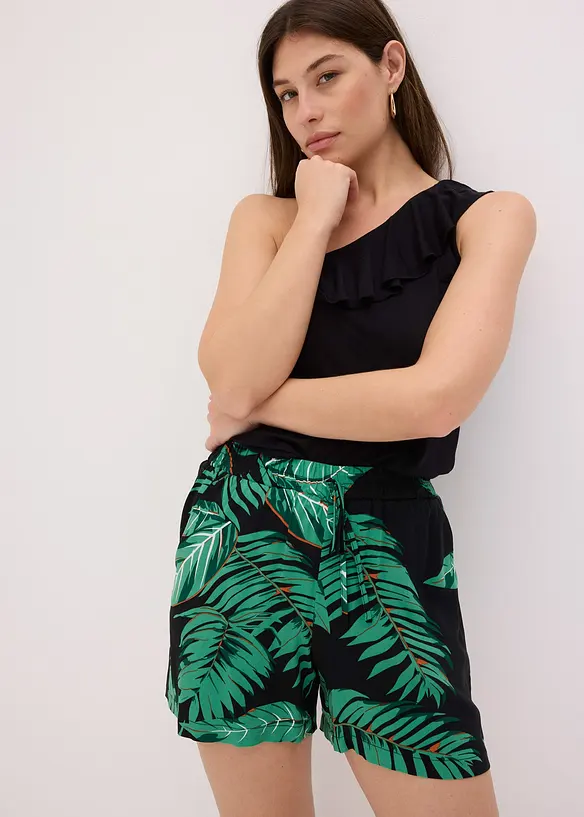 bedruckte Shorts aus fließender Viskose, bonprix
