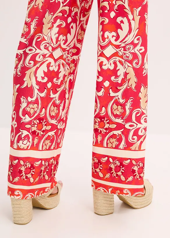 Pantalon en jersey viscose imprimé, bonprix