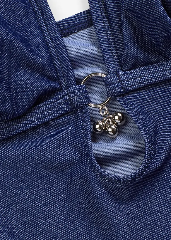 Tankini (ens. 2 pces) aspect jean, bonprix