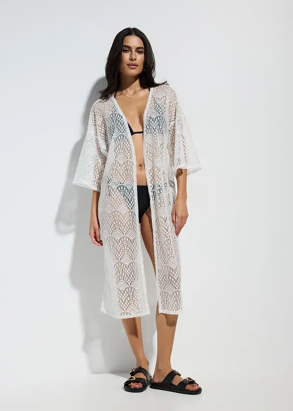 Kimono de plage transparent, bonprix