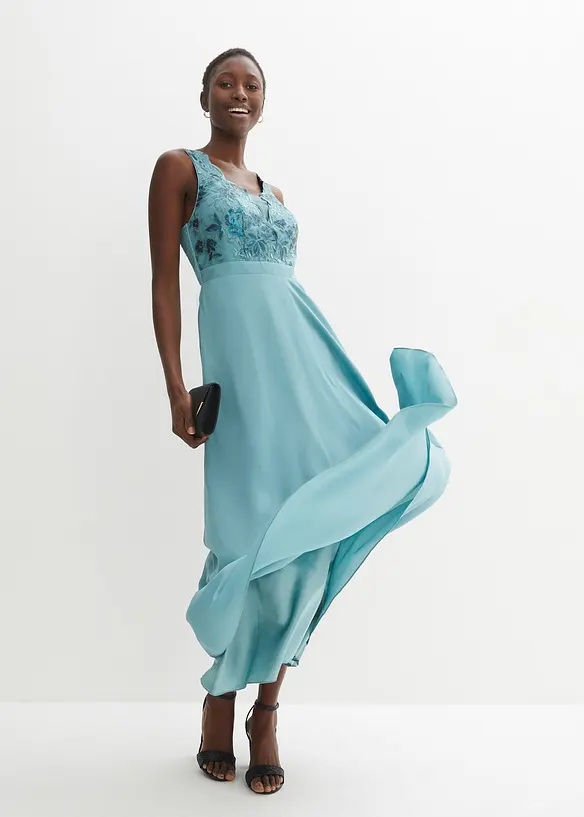Robe longue brodée de sequins, bonprix