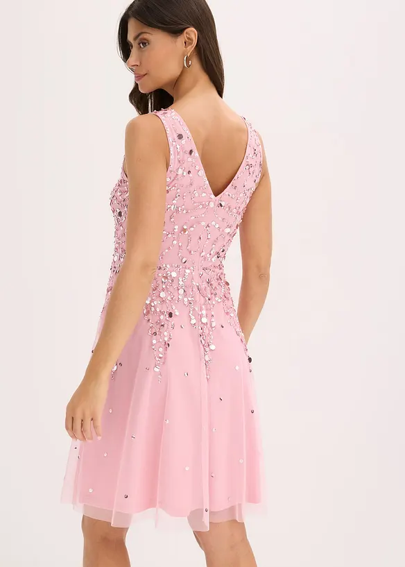 Robe courte à sequins, bonprix