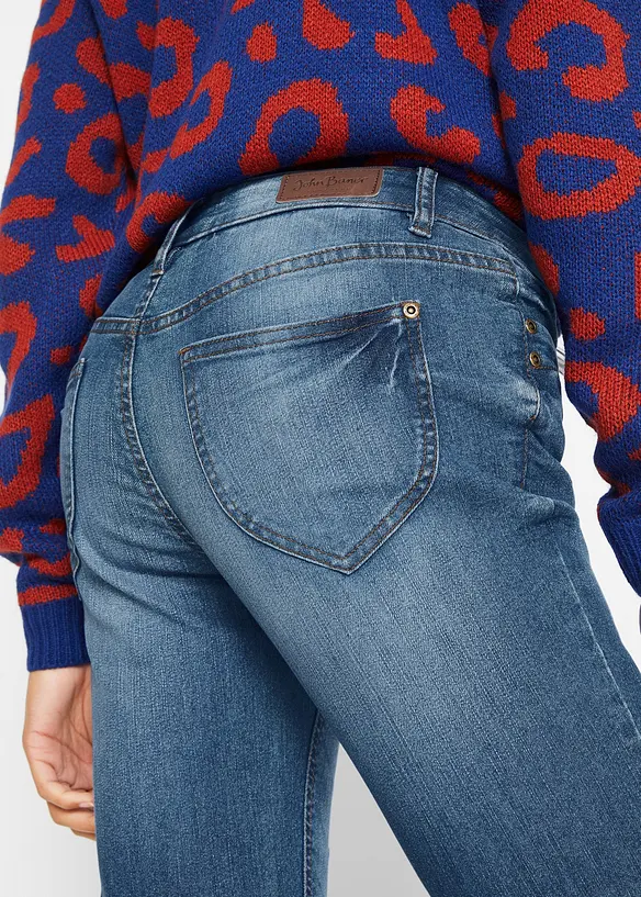 Jean bootcut taille mi-haute et confortable, bonprix
