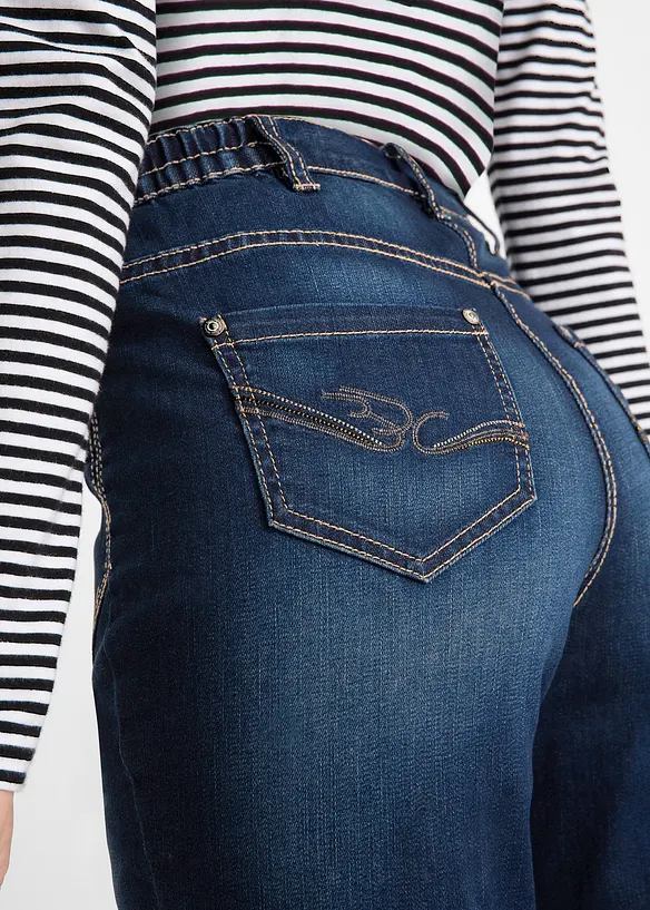 Jean droit taille haute, extensible, bonprix