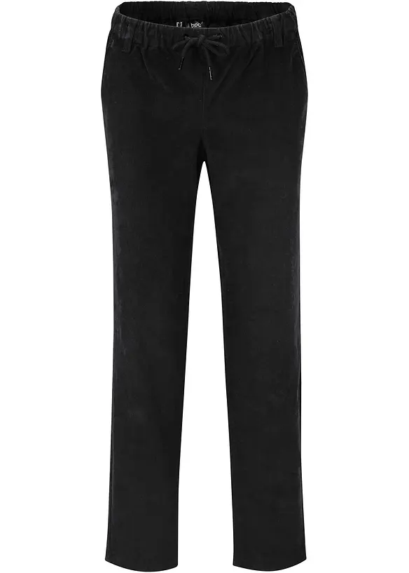 Pantalon en velours côtelé, taille élastiquée, bonprix