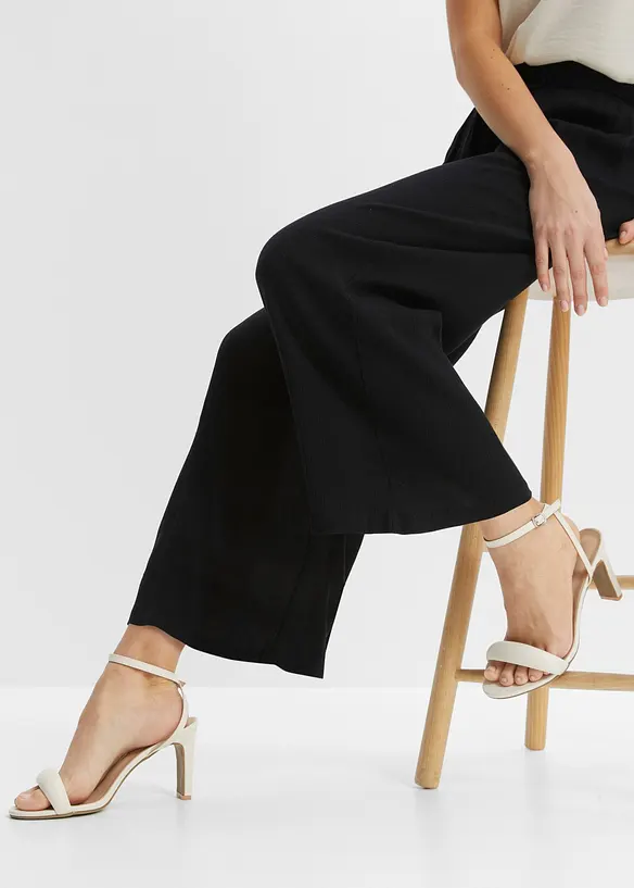 Pantalon en viscose, taille élastiquée, bonprix