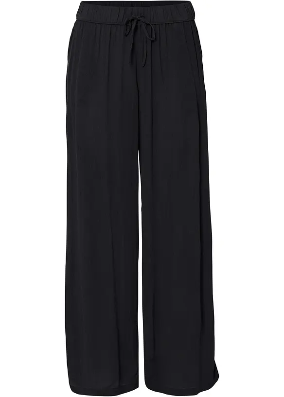 Pantalon en viscose, taille élastiquée, bonprix