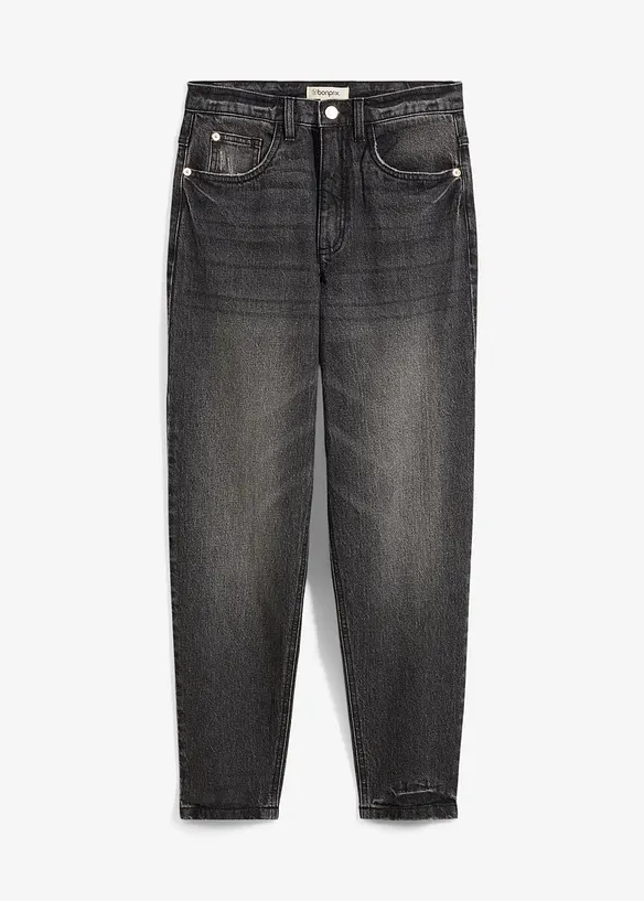 Mom Jeans High Waist, Low Stretch cropped, bonprix