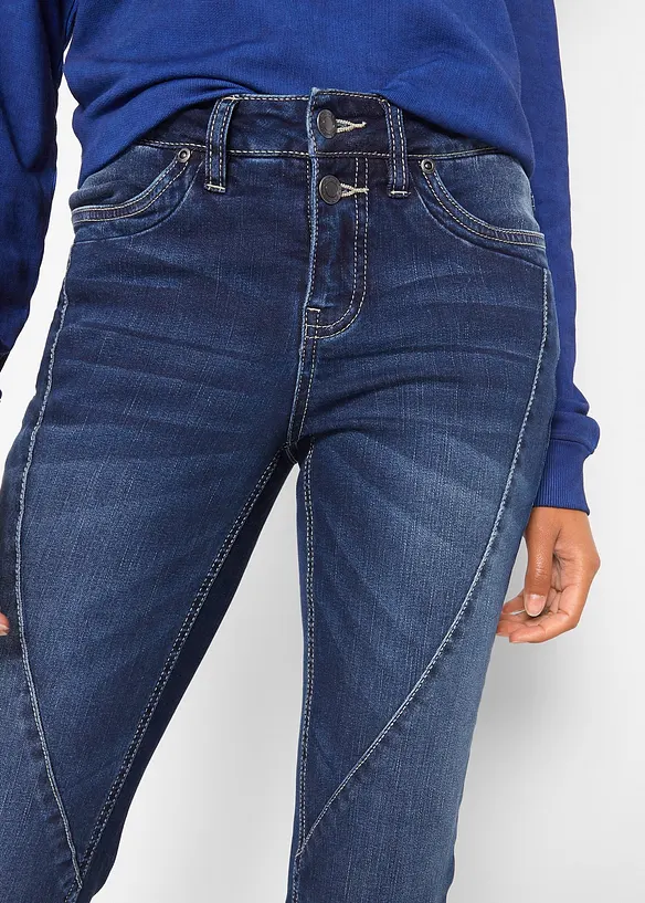 Jean bootcut taille mi-haute, extensible, bonprix