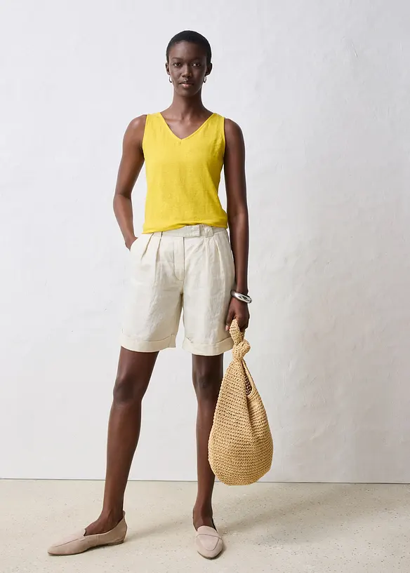 Tanktop aus reinem Leinen, bonprix