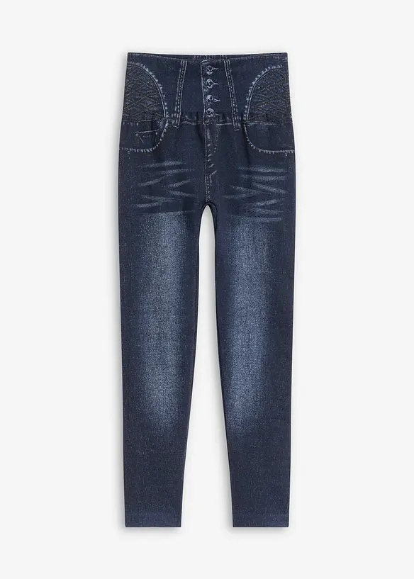 Legging sculptant sans coutures imitation jean, effet sculptant fort, bonprix