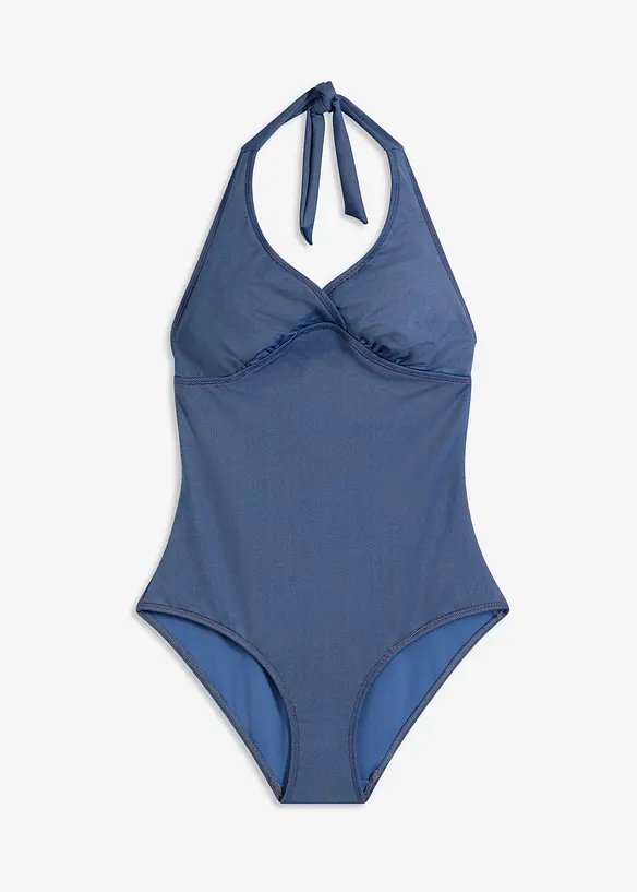 Maillot 1 pièce à dos nu, aspect jean, bonprix