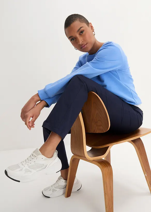 Pantalon &agrave; enfiler avec taille confortable, Straight, bonprix