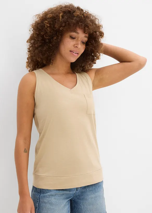 Tanktop aus reiner Bio-Baumwolle (2er Pack), bonprix