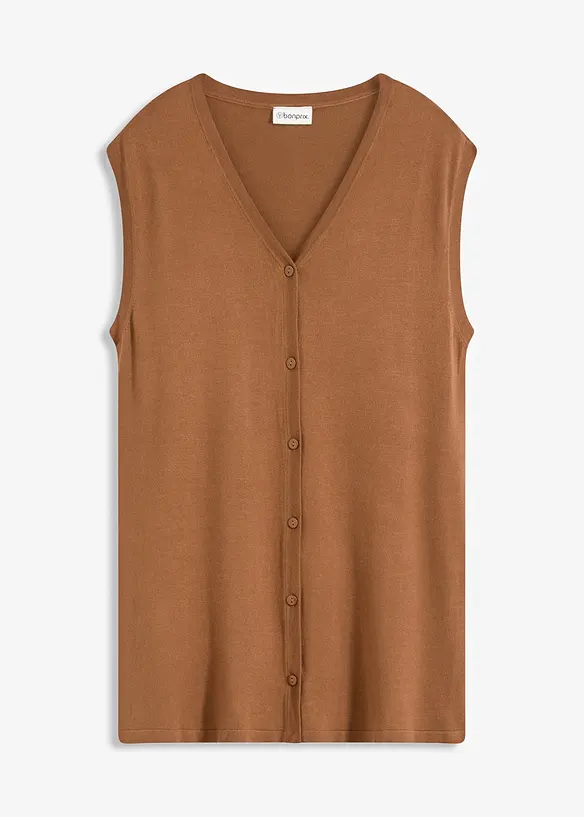 Long-Feinstrickweste, bonprix